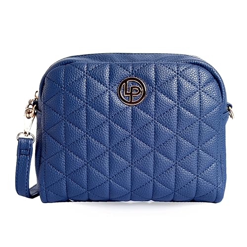 Lino Perros Blue Leatherette Sling Bag