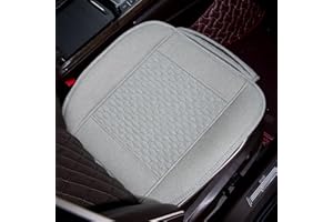 Bamboolady Linen Car Seat Covers,Cooling Bottom Seat Covers for Cars,Universal Car Seat Pad Cushion Breathable,Ventilated Only 1Pc Front Seat