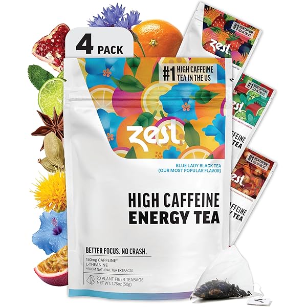 Amazon.com : Zest Energy Tea Assortment Box – High Caffeine Tea