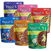 Fillo's Beans, Ready to Eat Beans &amp; Lentils Variety, Gluten Free, 10oz 6 Pk | Vegan, Non-GMO, Microwavable, Shelf Stable