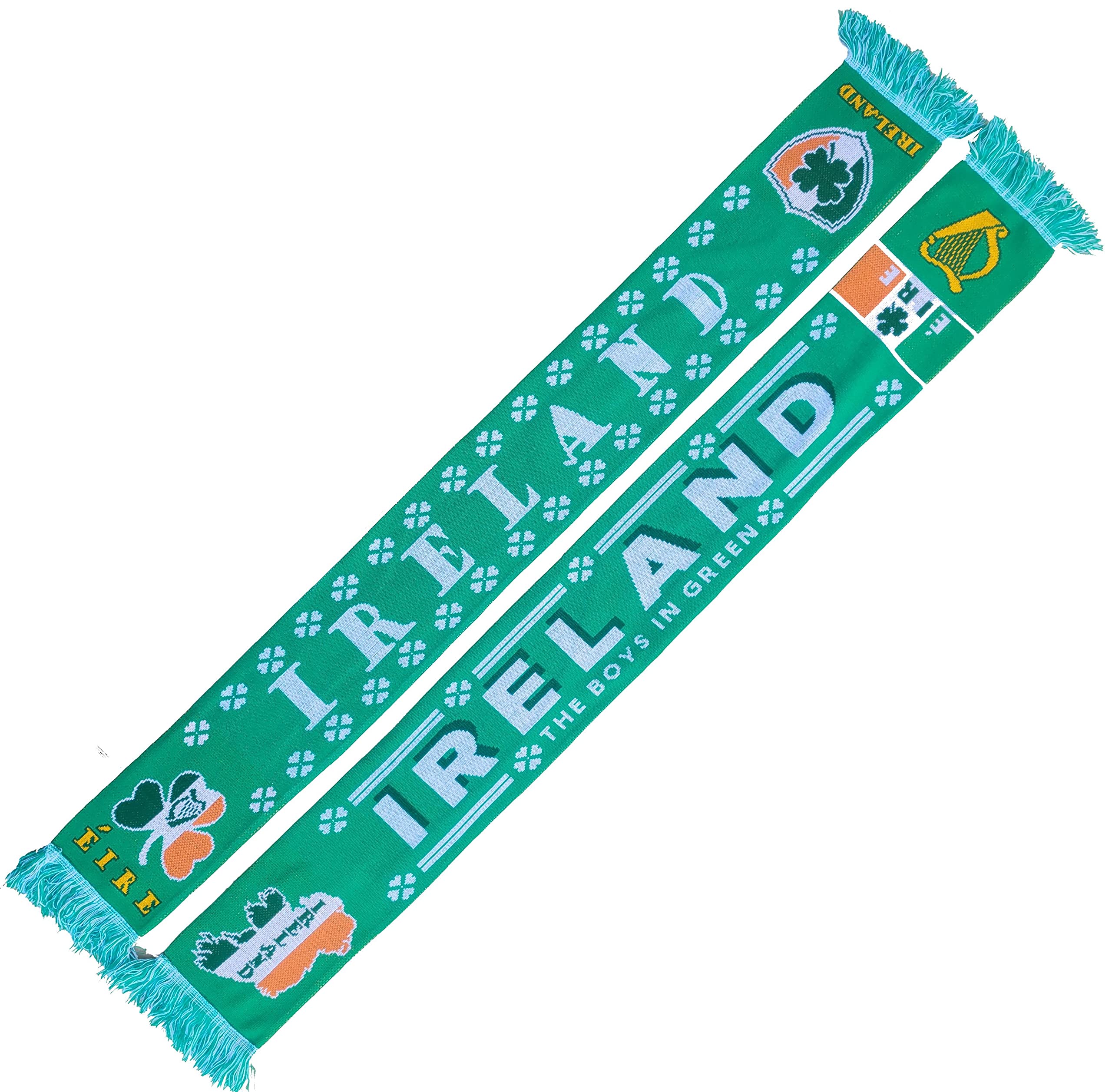 Generisch Ireland, Ireland, Éire Scarf, Cult Scarf, Souvenir Scarf (Knitted Scarf), Black, Red, Yellow, White, 145