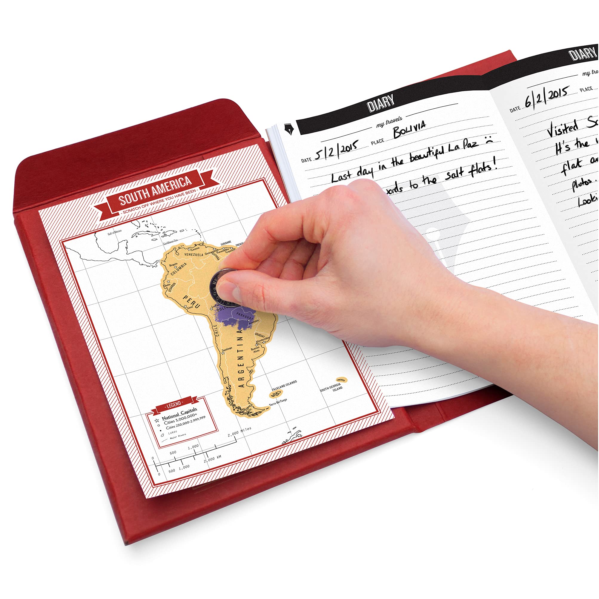 Luckies of London | Scratch Map Travel Journal | Travelogue Notebook | Travelling Diary Gifts for Women & Men | Personalised Travel Memories Note Book | — image 1