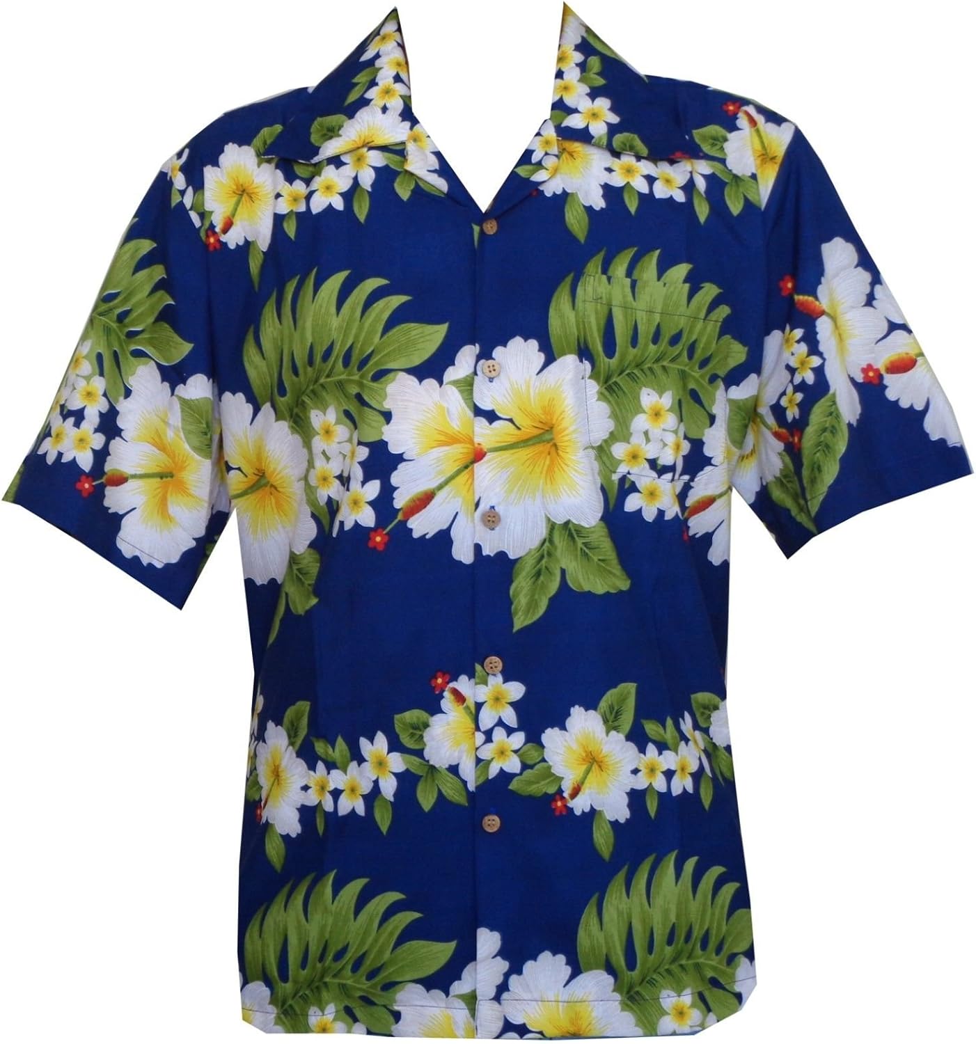 Camicia Hawaiana Club Cubana Uomo: Floreale Manica Corta Slim Fit Taglia XXL - 4