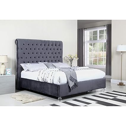 Amazon Com Overstock Furniture Velvet Button Tufted Panel