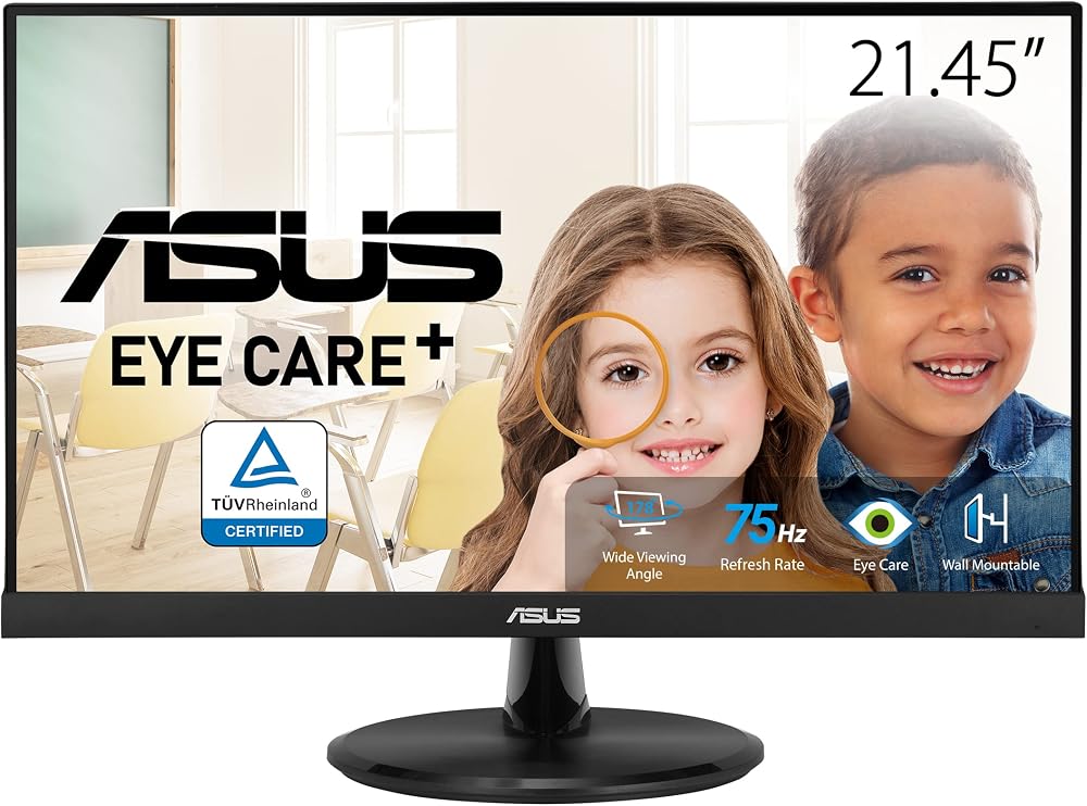ASUS VP227HE 21.5" Full HD 75Hz Adaptive Sync Frameless Eye Care Monitor
