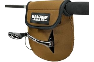 Savage Angler Neoprene Reel Cover, Fishing Reel Cover, Spinning Reel Cover, Spinning Reel Sleeve, Spinning Reel Protection, Fits 1000, 2000, 3000, 4000 Series Reels