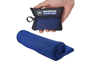Tough Outdoors Cooling Towel - Cooling Towels for Neck & Face - Ice Wrap & Sweat Rag for Camping Gym Yoga & Sports - Workout Towel for Gym Sweat - Cool Towels for Extreme Heat
