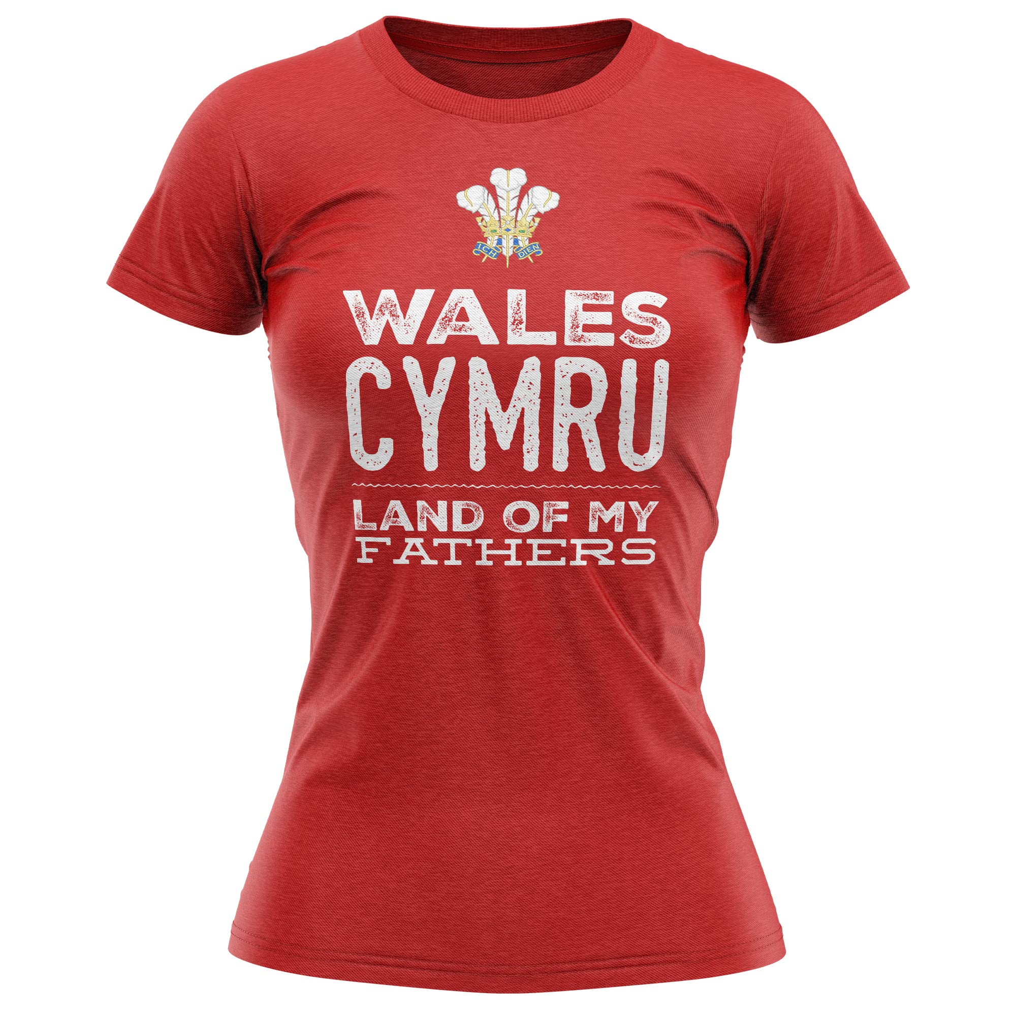 Wales Cymru Land of My Fathers Womens T Shirt, Wales Rugby Gifts, Welsh Gift, Welsh Rugby Tee, Wales Present for Her, S, Red