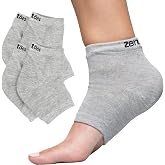 ZenToes Moisturizing Heel Socks for Dry Cracked Heels, Wide Width | Open-toe gel heel cup with vitamin E, olive oil & jojoba