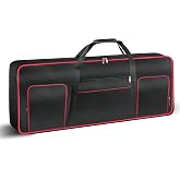 Ruibo 61 Key Keyboard Gig Bag Case,Portable Durable Keyboard Piano Waterproof 600D Oxford Cloth with 10mm Cotton Padded Case Gig Bag 40"x16"x6"