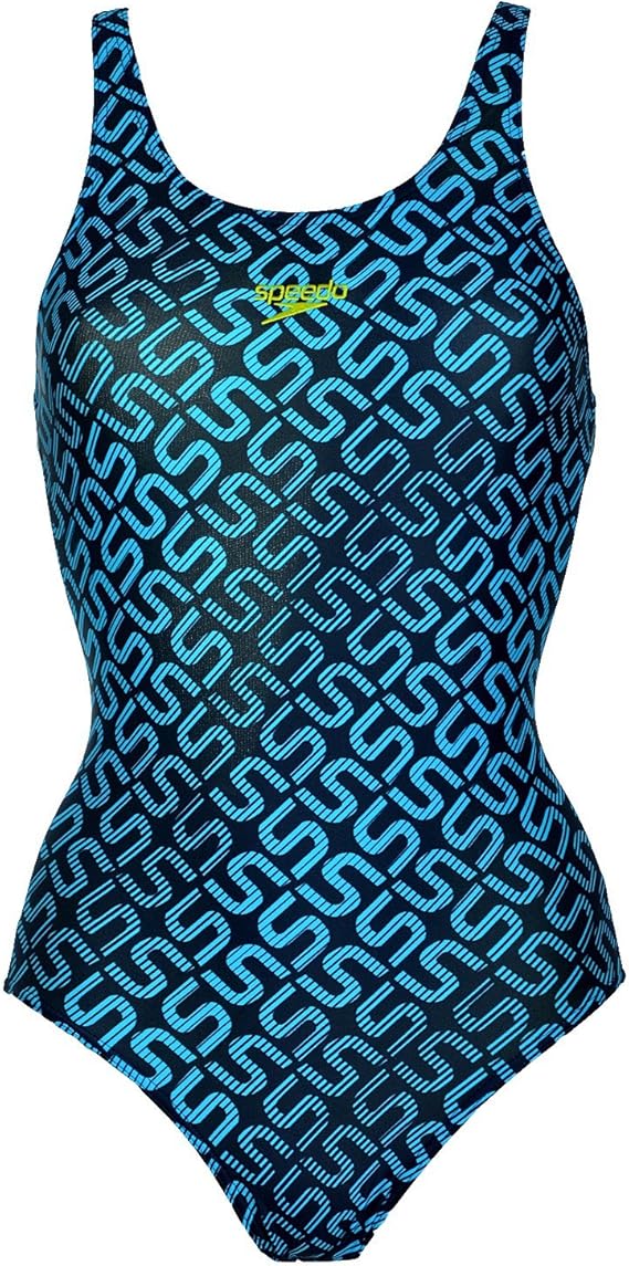 Speedo Damen Badeanzug Monogram Allover Muscleback Badeanzug Amazon.de