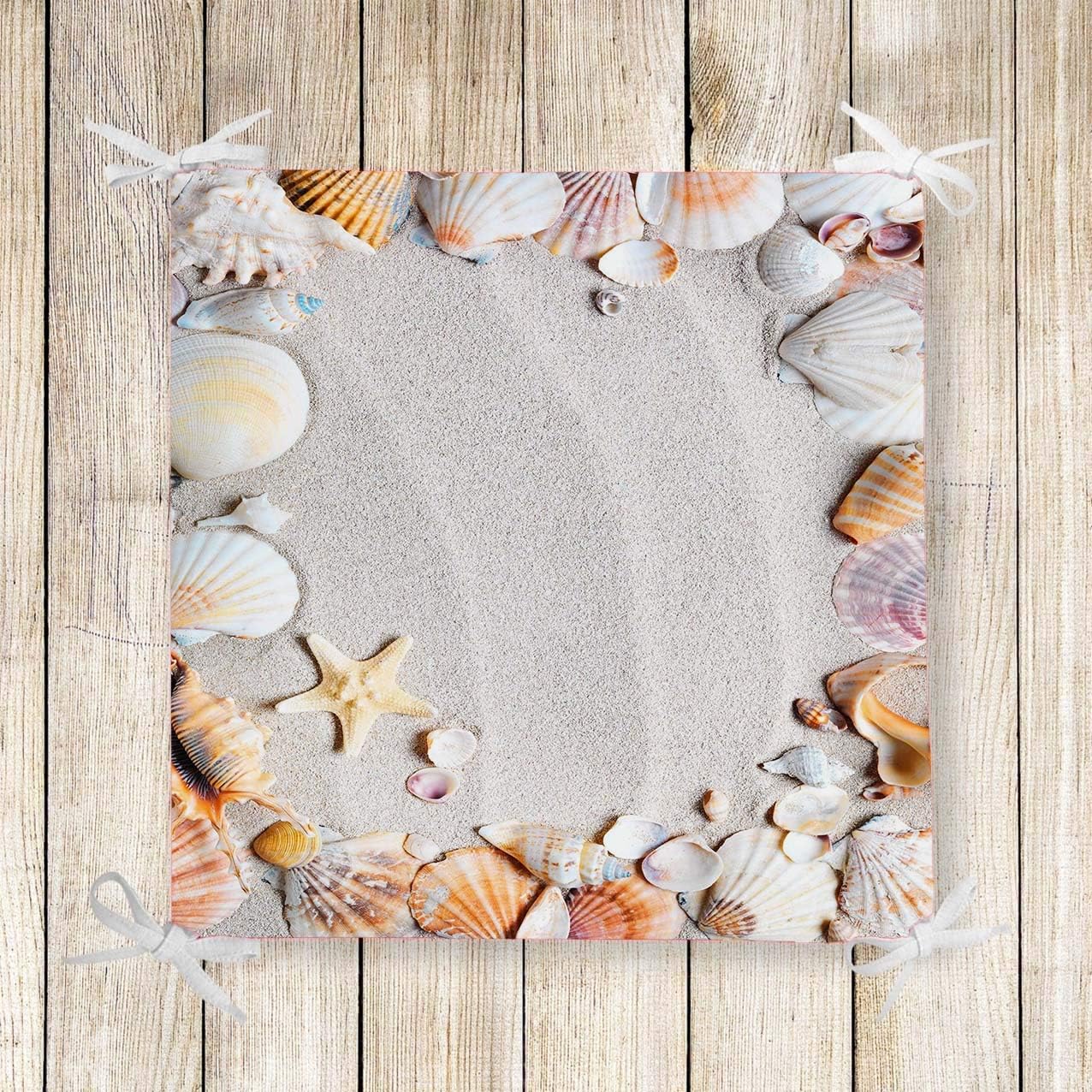 Best Shell Print Kitchen Chair Cushions