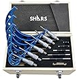 Shars 0-6" Premium Outside Micrometer 0.0001" Precision Solid Metal Frame Carbide Tip 6 pcs Set 303-2653N R)
