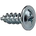 100 Pack Rok Hardware #8 x 1/2" (12.7mm) Standard Thread Truss Head Screws Wood Work MDF Zinc, ROKS8X12TPSZ