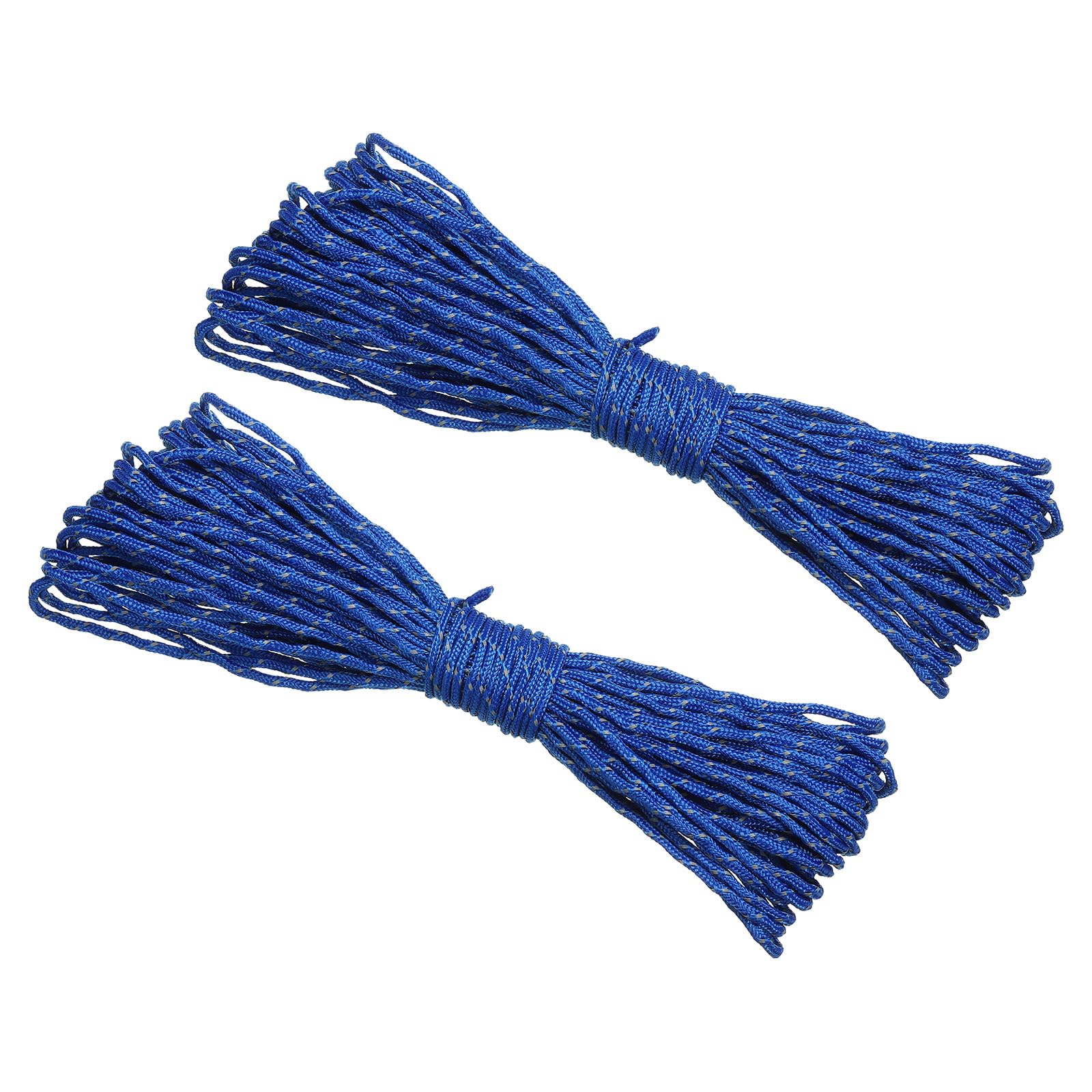 PATIKIL 65 Feet Reflective Guyline Camping Paracord, 2Pcs 2mm Tent Cord Guyline Rope Nylon Paracord Rope for Camping Tent Tarp Hiking, Dark Blue (20M)