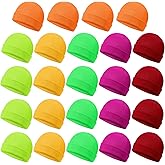 SATINIOR 24 Pieces Kids Winter Beanie Hat Knitted Cuffed Skull Caps Knit Cozy Watch Hat Cold Weather Warm Hats for Boys Girls