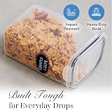 nuovva Cereal Storage Containers 4Pcs Set 4L BPA Free Plastic Kitchen view 9