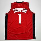 Facsimile Autographed Amen Thompson Houston Red Reprint Laser Auto Basketball Jersey Size Men's XL