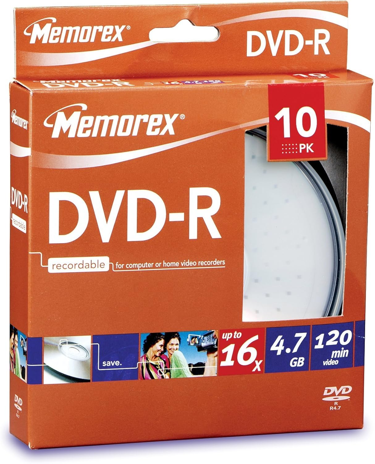 Memorex DVDR 16x 10pack Cakebox Amazon.co.uk Computers & Accessories