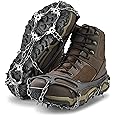 Yaktrax Adventure Grip - Durable Winter Traction Device with Stainless Steel Spikes for Ice and Snow, Flexible Thermoplastic Rubber Upper, Fits Various Footwear, Ideal for Hiking and Mountaineering