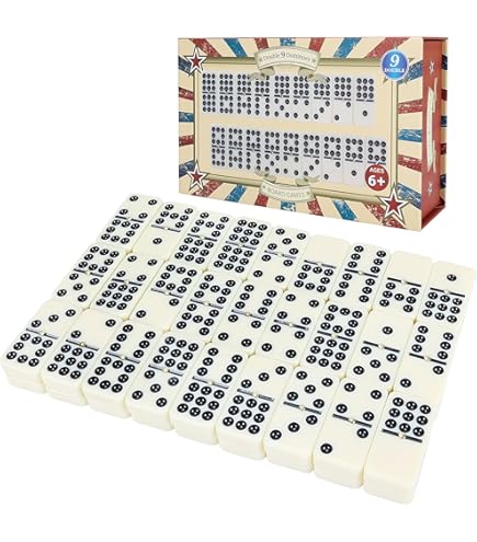 Amazon.com: CHH 2312S Double 9 Jumbo Ivory Domino with Spinner in