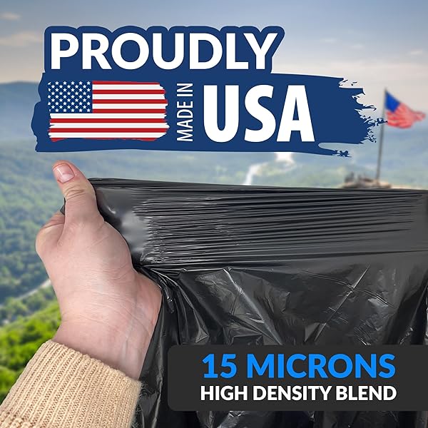 RELI. 30-33 GALLON TRASH BAGS HEAVY DUTY | 250 COUNT BULK | BLACK LARGE TRASH BAGS 30+, 32 GALLON | MADE IN USA