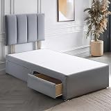 ComfoRest 3FT Single Divan Bed with Drawers Silver Headboard UK Made