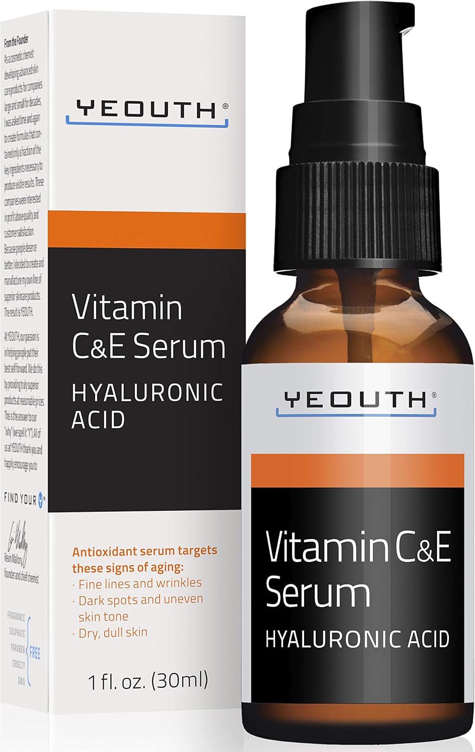 YEOUTH Vitamin C Face Serum with Vitamin E and Hyaluronic Acid