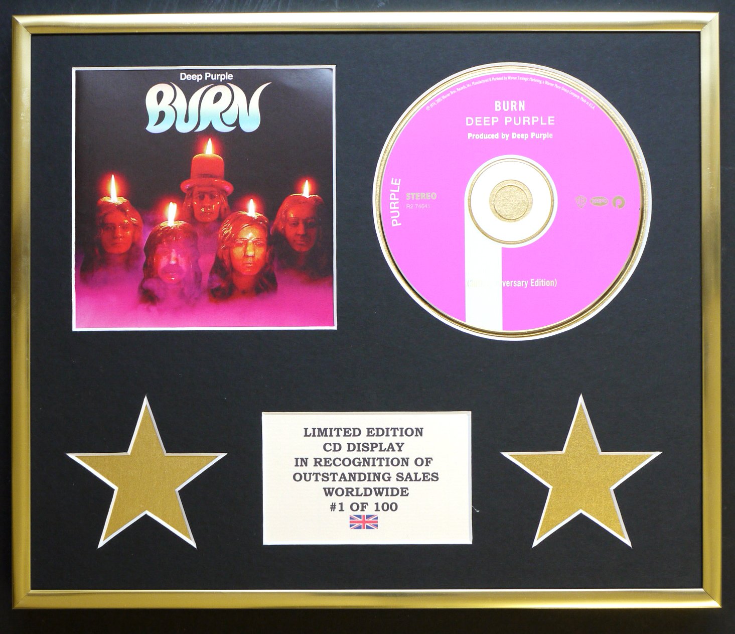DEEP PURPLE/CD DISPLAY/LIMITED EDITION/COA/BURN