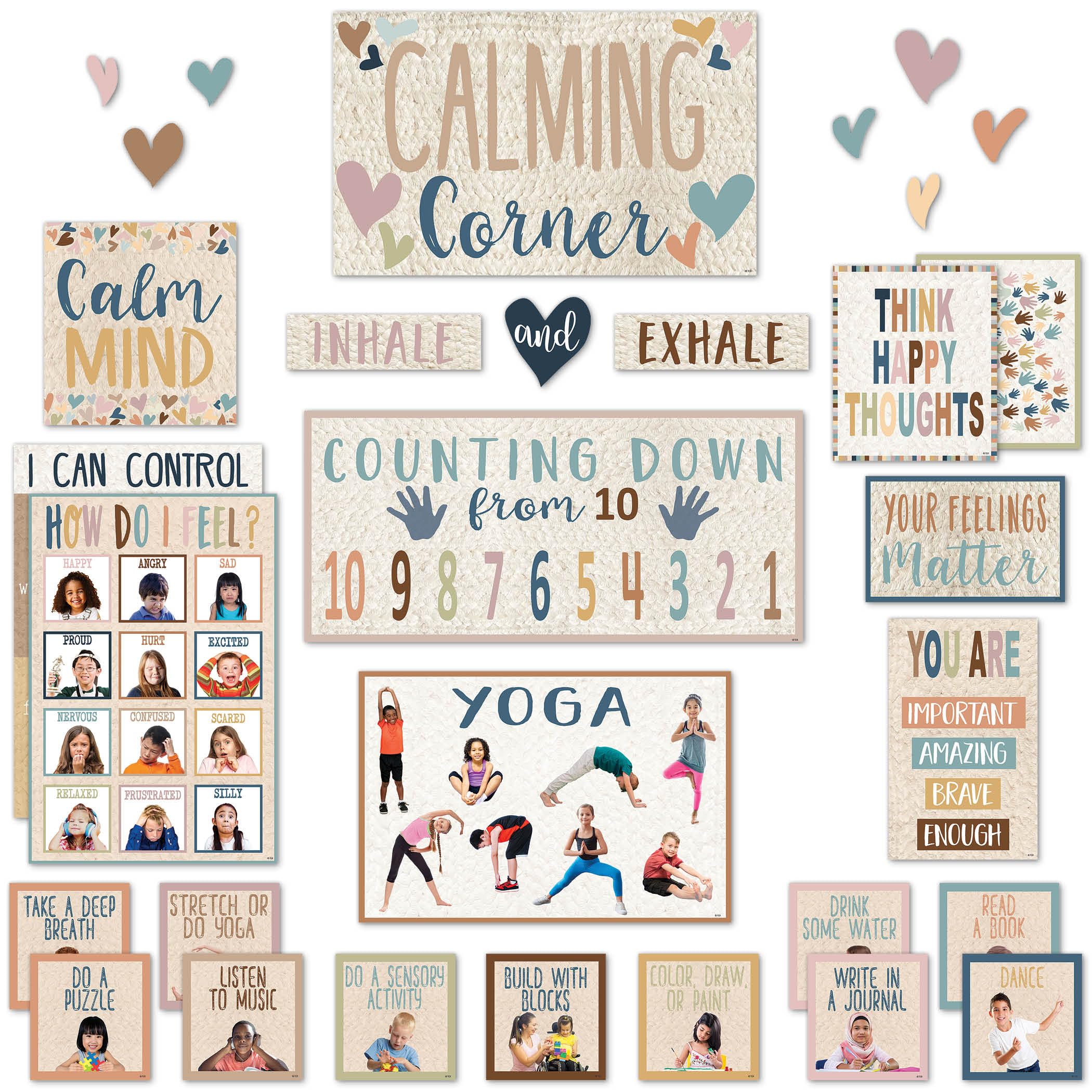 Everyone is Welcome Calming Corner Bulletin Board Set