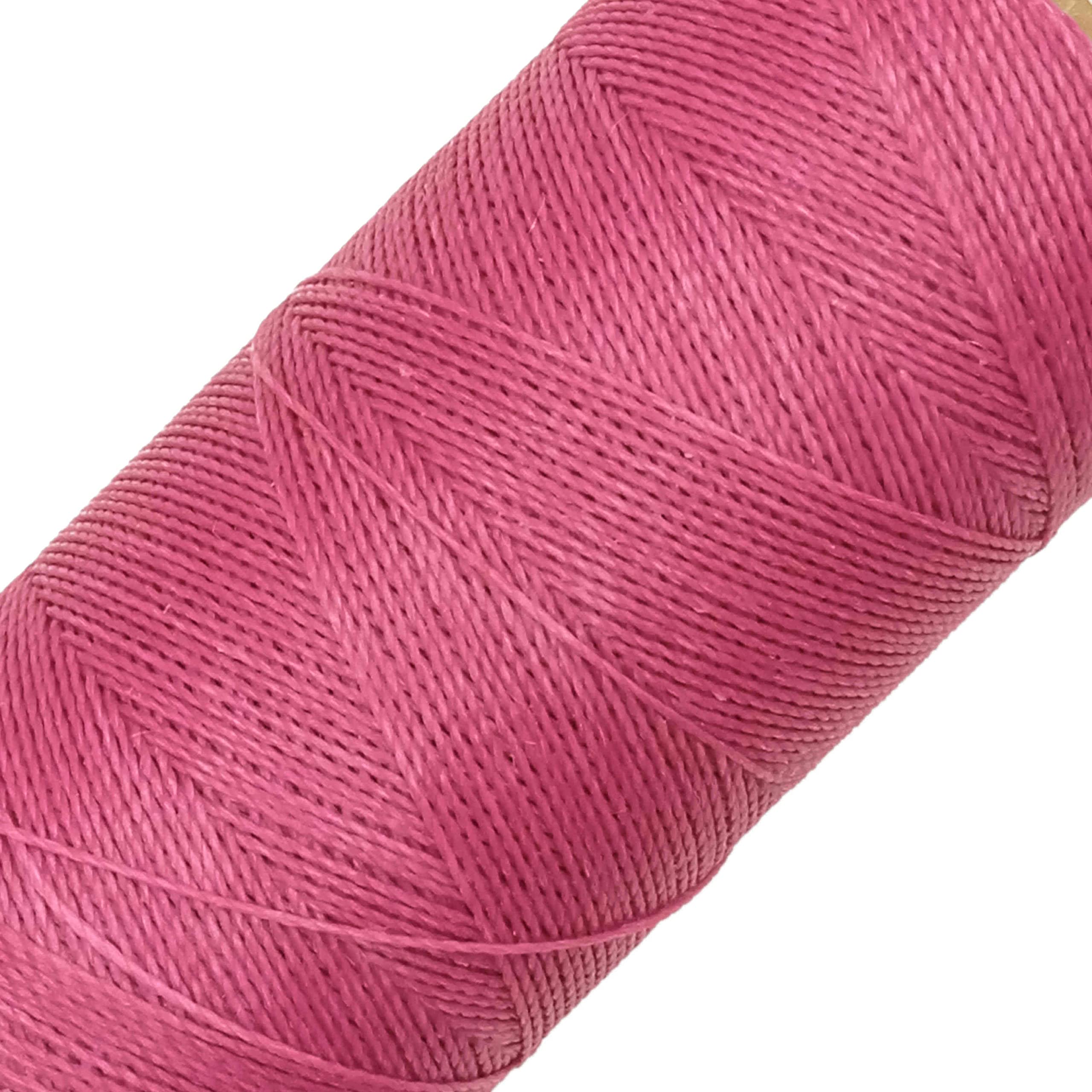 LINHASITA Waxed Thread 100gr / 360 Metres 0.5 mm Thick Polyester Macrame 30 Colours - pink fuchsia — image 1