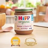HiPP Organic Banana & Blueberry Porridge Baby Food Jar 160g 7+ Months (Pack of view 4