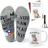 5Pcs Funny Get Well Soon Gifts - at Least You Don’t Have to Wear a Cone - 11oz Coffee Mug Funny Recovery Socks Gift Card Hand Bell, Humorous Get Well Gifts for Women Men Friends Patient Coworker