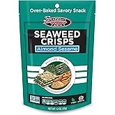 Seapoint Farms Seaweed Crisps, Almond Sesame, Vegan, Gluten-Free, Kosher, and Non-GMO, Healthy Snack, 1.2 oz. Bag, (Pack of 1