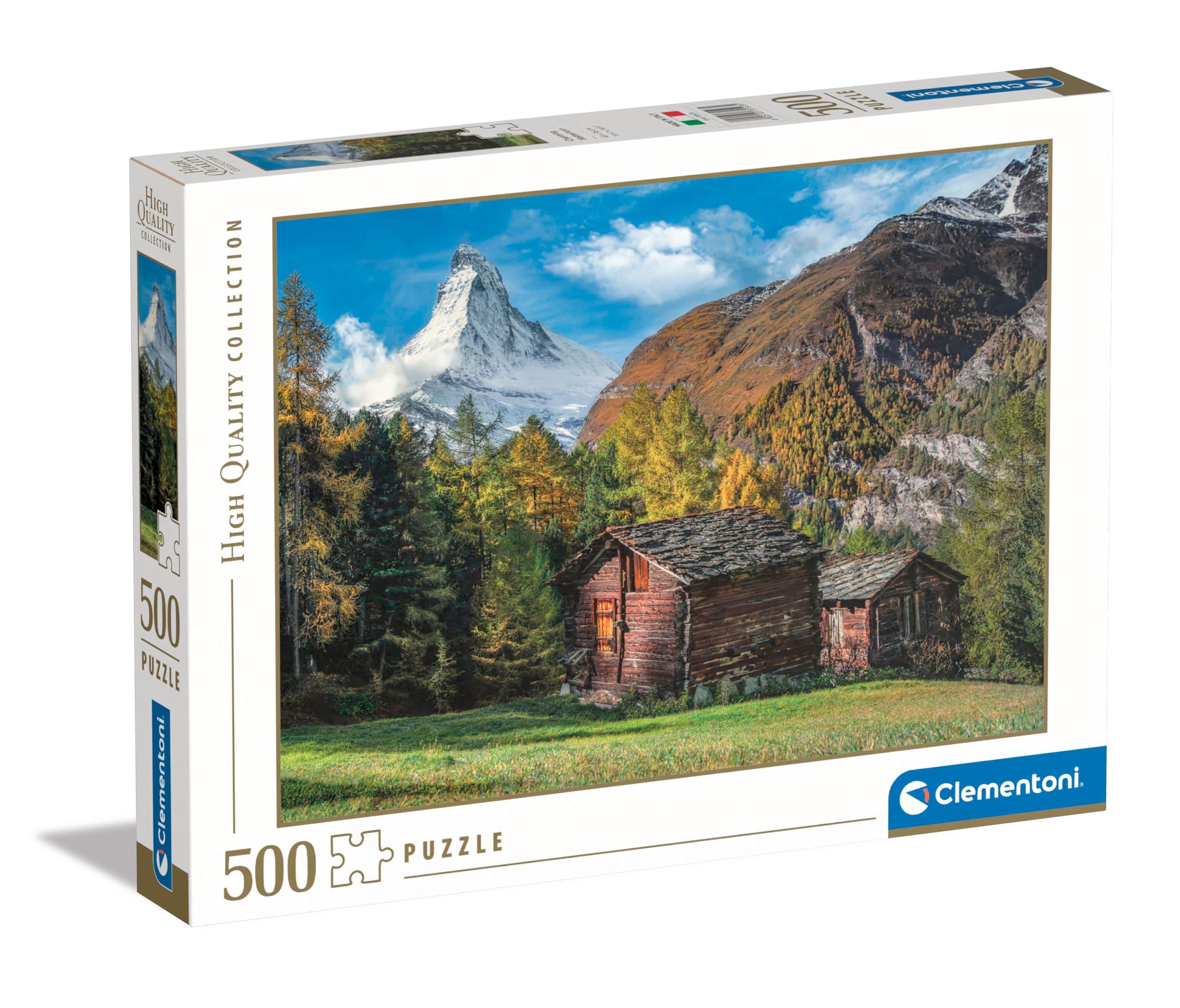 Clementoni Jigsaw Puzzle Collection - Charming Matterhorn 500 Pieces - Puzzle For Adults 14-99 Years, Gift For Men/Women, Landscape, Made In Italy, 35523