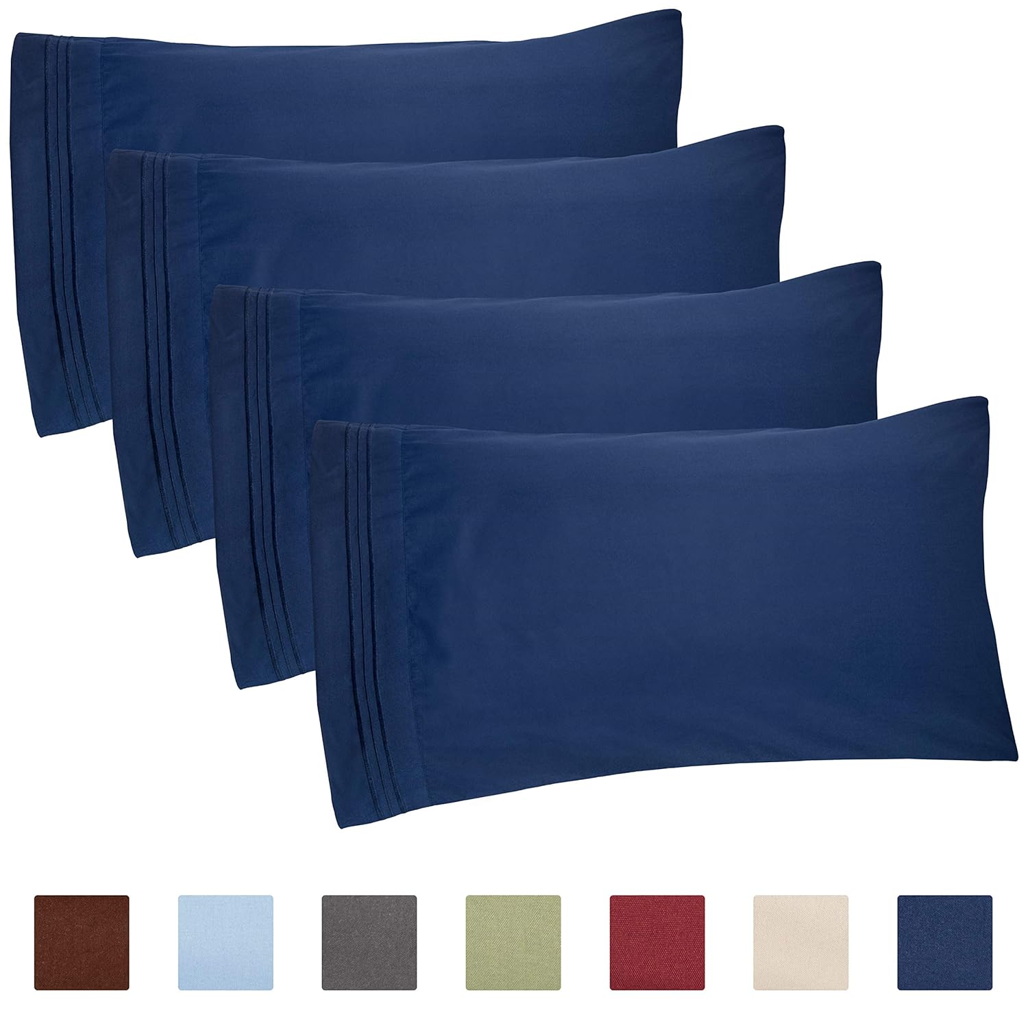 Queen Size Pillow Cases Set of 4 Soft, Premium Quality