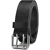 CHAOREN Work Belts for Men Heavy Duty - 1.5" Full Grain Leather Belt Casual - Fully Adjustable, Double Prong