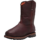 Timberland PRO mens True Grit Pull On Composite Safety Toe Waterproof Internal Met Guard Brown Autumn Backtrack 11 wide US