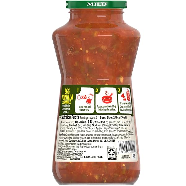 PACE CHUNKY MILD SALSA, 24 OZ JAR
