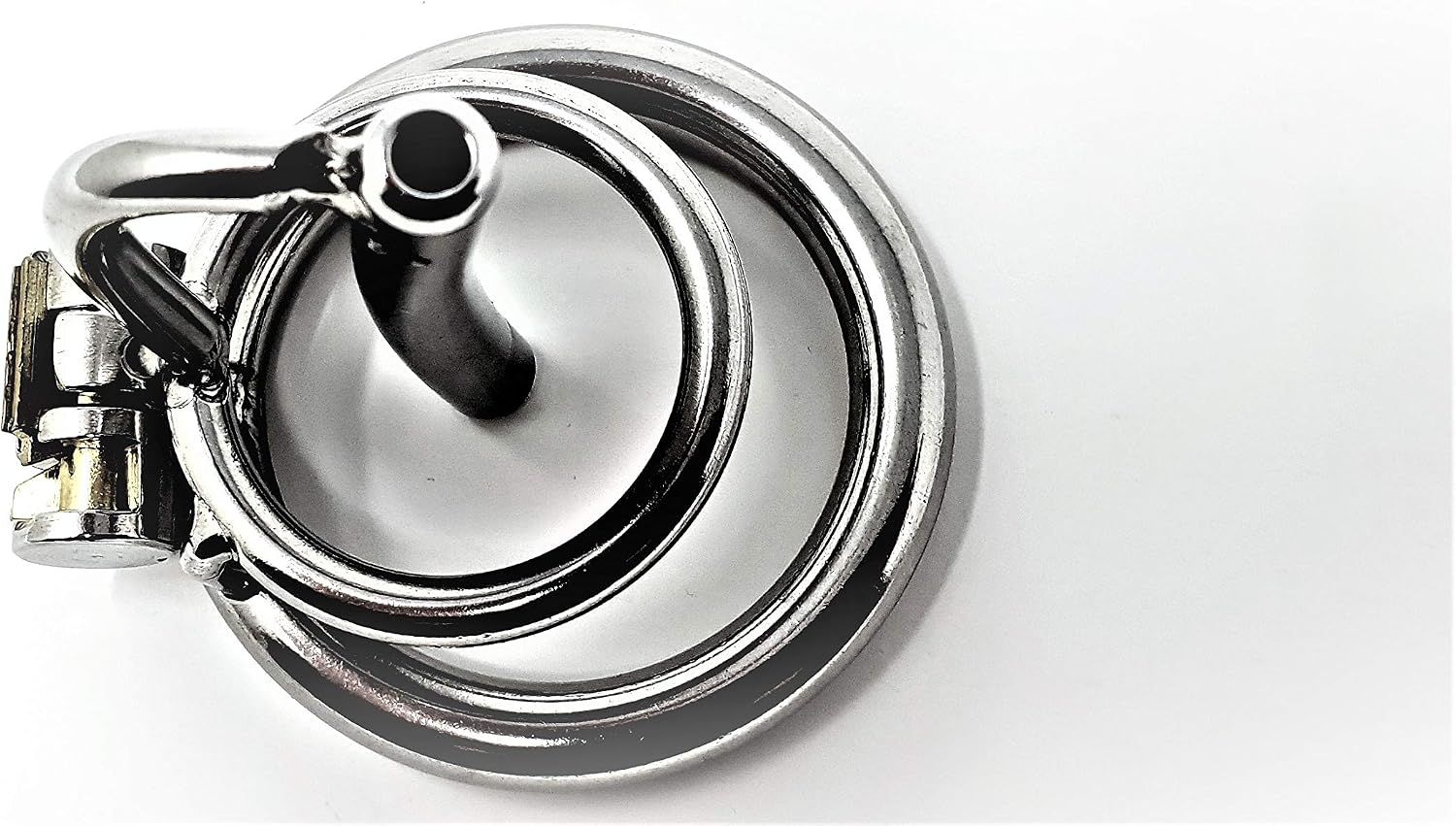 Bondage Masters Chastity Cage Male Chastity Device Urethral, Silver - Image 5