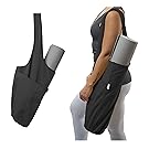 Yogiii Yoga Mat Bag | The ORIGINAL YogiiiTote | Yoga Mat Tote Sling Carrier w/Large Side Pocket & Zipper Pocket | Fits All Size Mats (Obsidian Black)