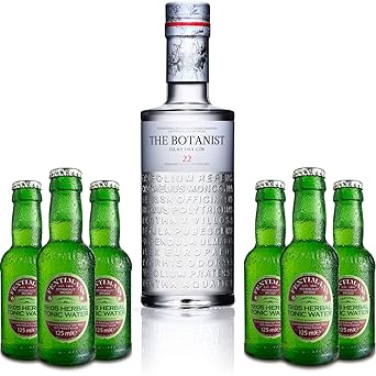 Gin Tonic Set - The Botanist Islay Dry Gin 0,7l 700ml (46% Vol) + 6x Fentimans Herbal Tonic Water 200ml inkl. Pfand MEHRWEG