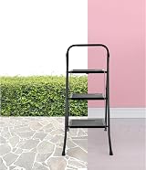 Kleeneze 3 Step Ladder Easy Reach 105cm Lightweight Folding Steel Black view 10