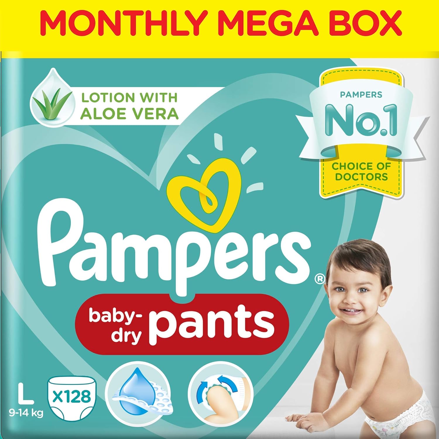 pampers pants large 128