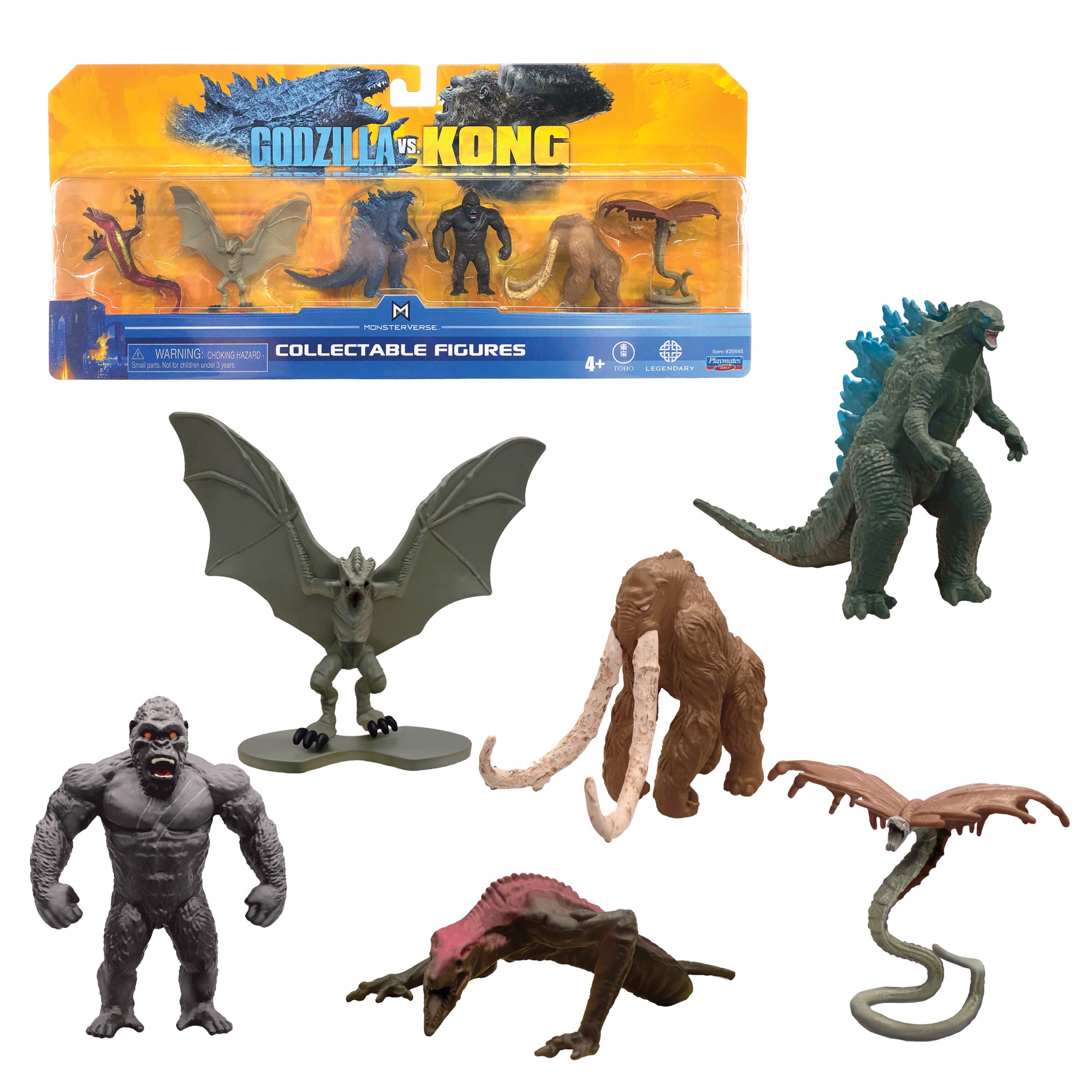 MonsterVerse Godzilla vs Kong 2 Inch Mini Monster 6-Pack Including Iconic Monsters from Movie, Limited Edition, Multi-Coloured, Suitable for Ages 4 Years+