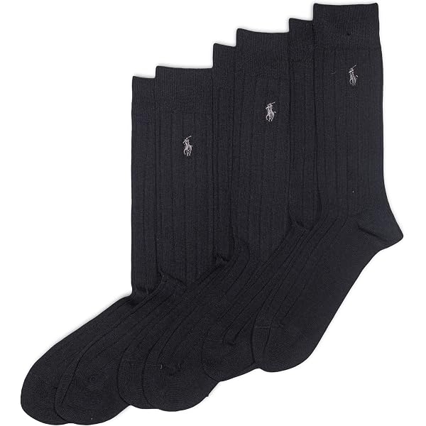 Chaps Men's Cushioned Crew Socks 3-Pack - Tropical Pattern Stretch Blend