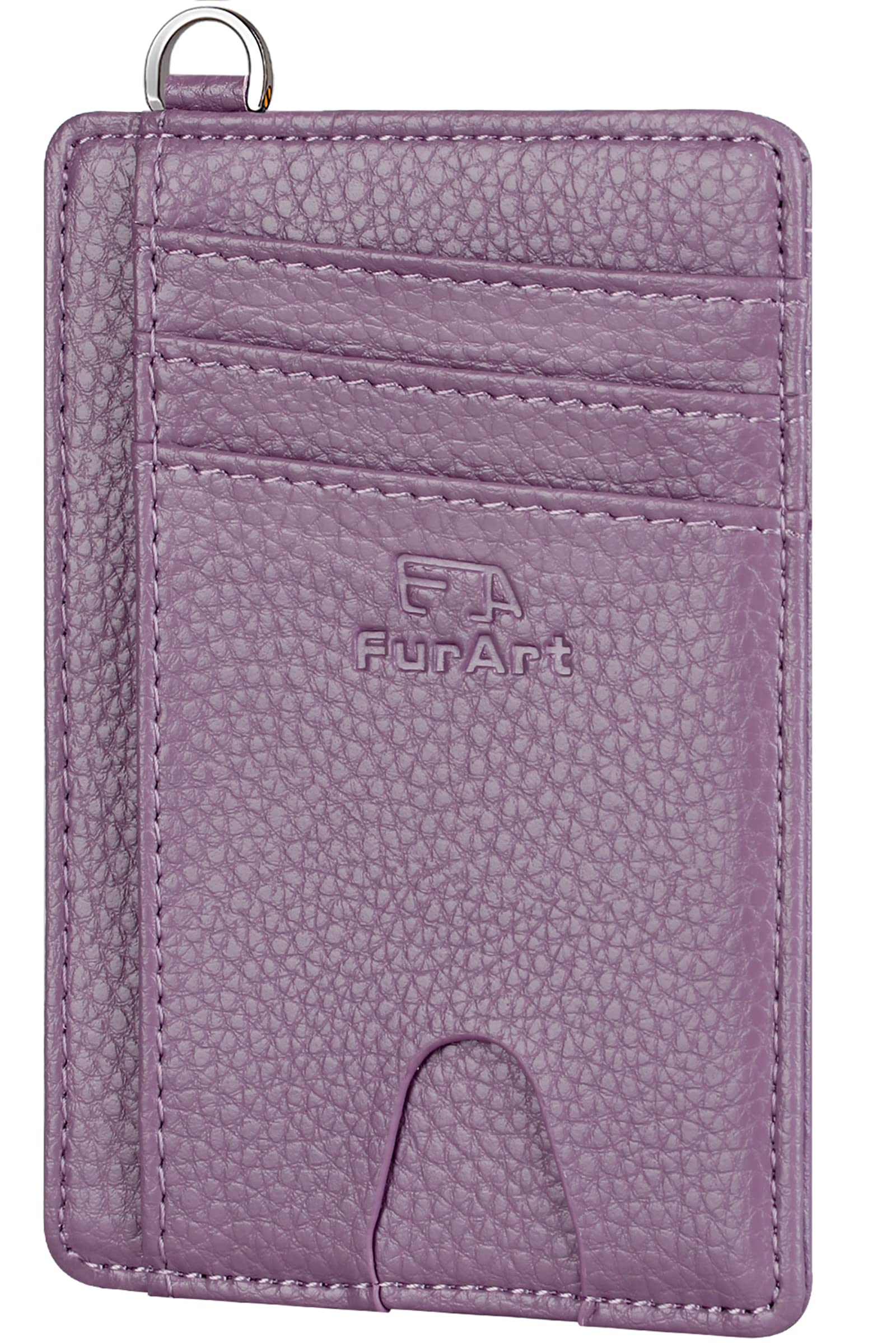 FurArt Credit Card Holder Wallet, Slim RFID Blocking Minimalist Women's Card Wallet