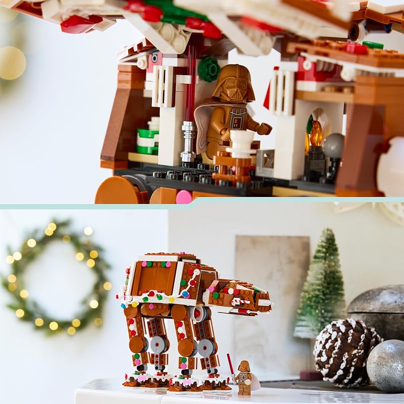 Star Wars 40806 Lebkuchen AT-AT - Weihnachtlicher Bausatz für Kinder inkl. Darth Vader Minifigur & Lichtschwert - Deko für die Weihnachtszeit - Geschenk für Jungen und Mädchen ab 10 Jahren & Fans — Foto 5 von 8