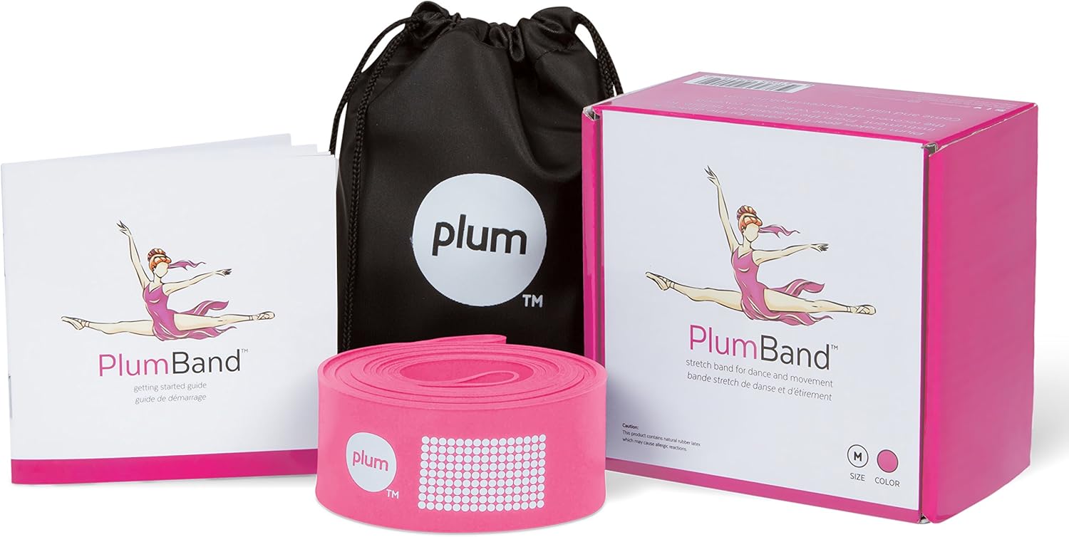 The PlumBand Stretch Band for Dance and Ballet – Colors and Sizes for Kids & Adults – Improve Your Splits, Strength, and Flexibility with Stretching – Printed Instruction Booklet and Travel Bag : Sports & Outdoors