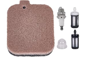 Mikatesi BG55 Air Filter Tune Up Kit for Compatible with Stihl BG46 BG45 BG55 BG65 BG85 BR45C SH55 SH85 Leaf Blower Replaces Parts 4229 120 1800 - with Spark Plug Fuel Filter Repower Kit